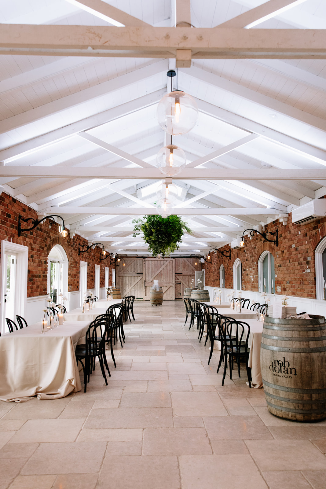 Reception space at the Farm Yarra Valley wedding venue